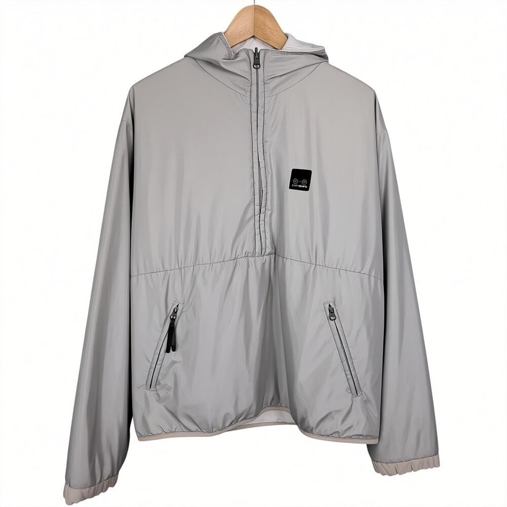 Vintage 90s Polo Sport Ralph Lauren Men's Large Reversible Gray Nasa Half Zip